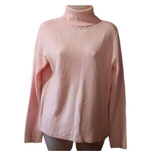 Studio Works Light Pink Turtle Neck Pullover Sweater Medium